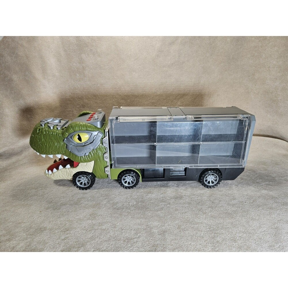 Dinosaur Truck Toy Transport Carrier Car For Kids- Lights and Sound - Works
